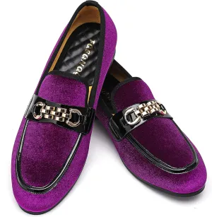 Men's Fashion Formal Velvet Loafers and Wedding Dress Shoes for Men, Penny Slip-On Smoking Luxury Men Casual Shoes