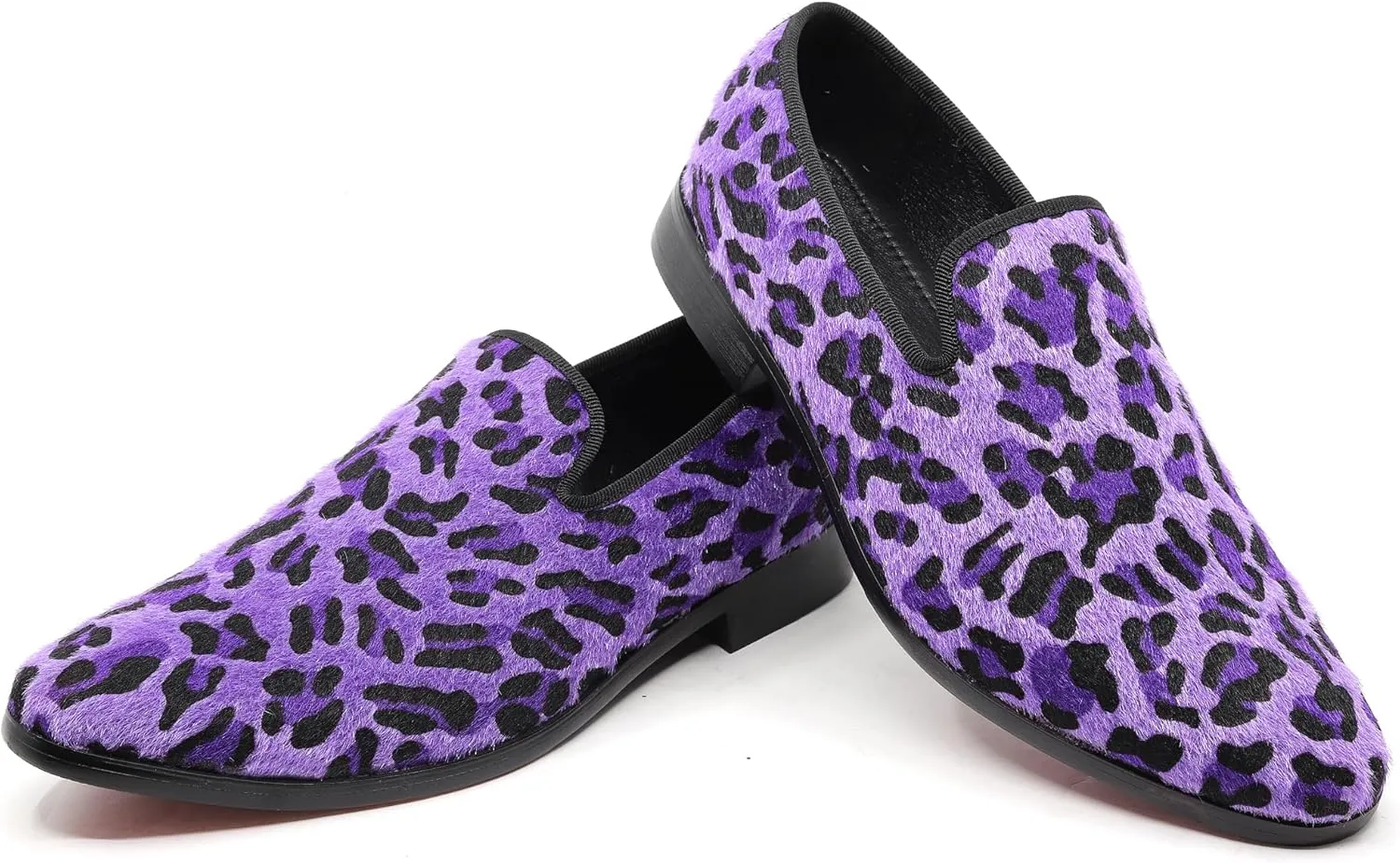 Men's Fashion Leopard Print Smoking Dress Loafers Slip On Shoes SM-03