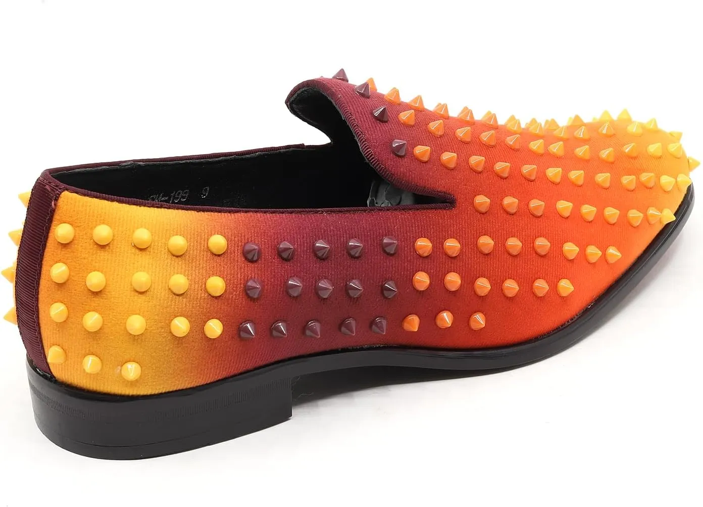 Men's Fashion Smoking Gradient Spike Dress Tuxedo Loafers Slip On Shoes SM-199