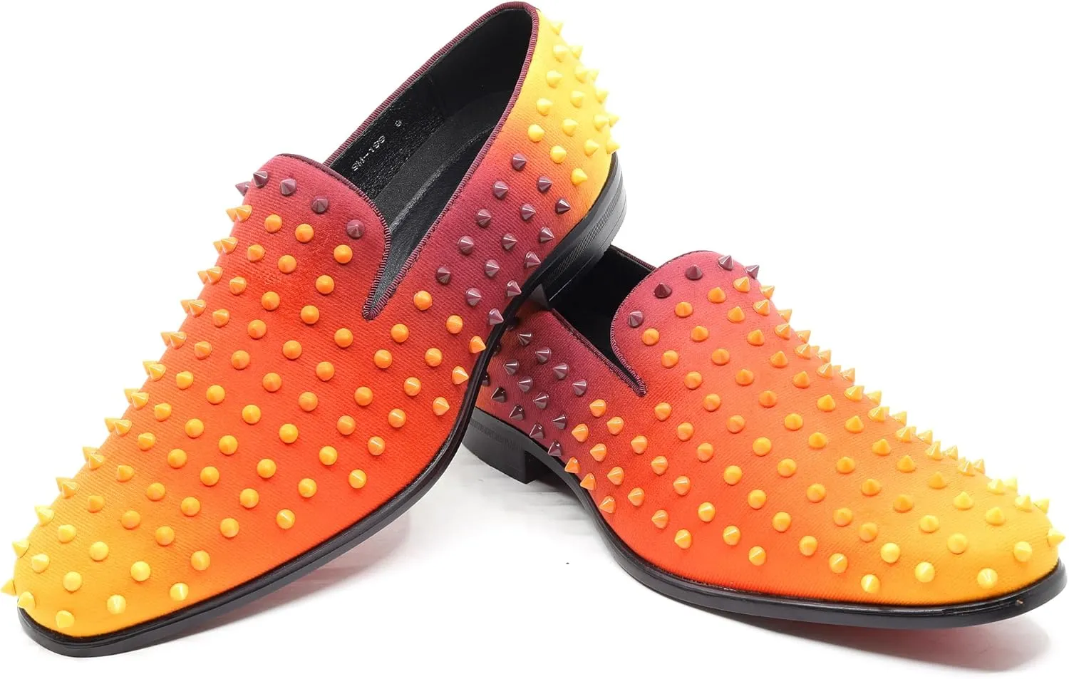 Men's Fashion Smoking Gradient Spike Dress Tuxedo Loafers Slip On Shoes SM-199