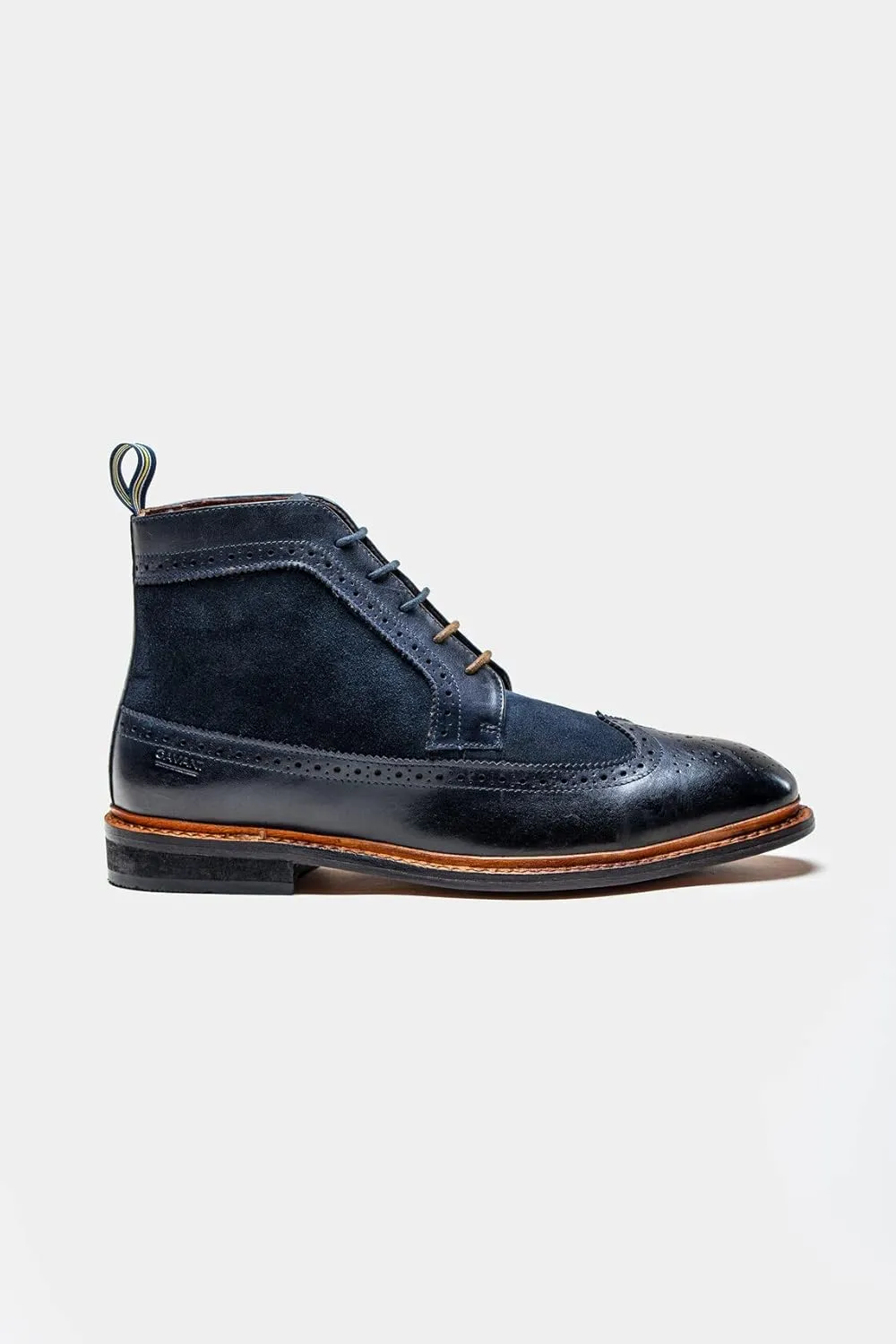 Mens Genuine Leather Suede Lace Up Boots Goodyear Welted Brogue Ankle Smart Casual Shoes