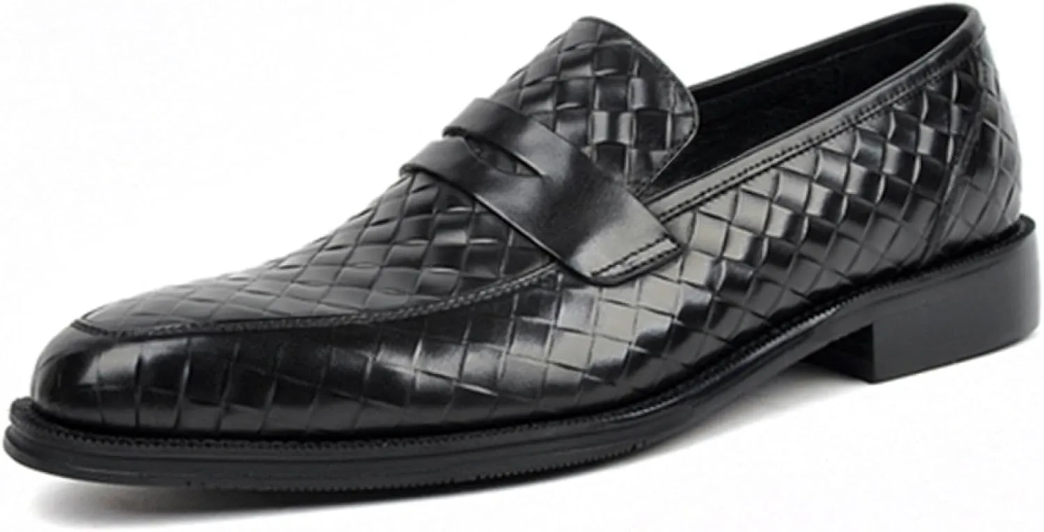 Men's Leather Driving Slip-on Dress Loafers Luxury Crocodile Print Soft Sole Business Oxford Shoes Classic Wedding Dress Shoes
