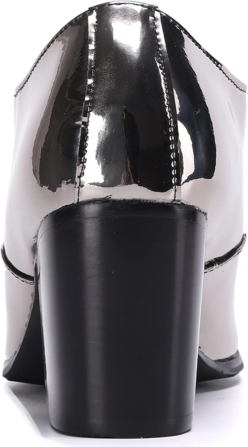 Mens Loafers Dress Casual Slip On Shoes Genuine Leather Pointed Toe Zipper Pump Formal Party Fashion Prom Wedding Tuxedo Party Ballroom Singer Disco Western Cowboy Heels Shoes for Men