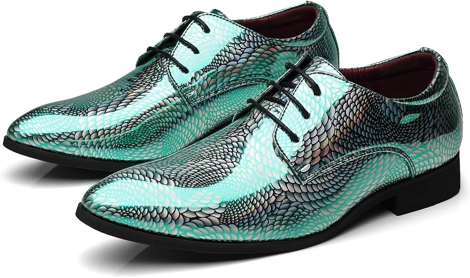 Men's Loafers Dress Shoes Patent Leather Glitter Prom Tuxedo Slip-on Suit Shoes