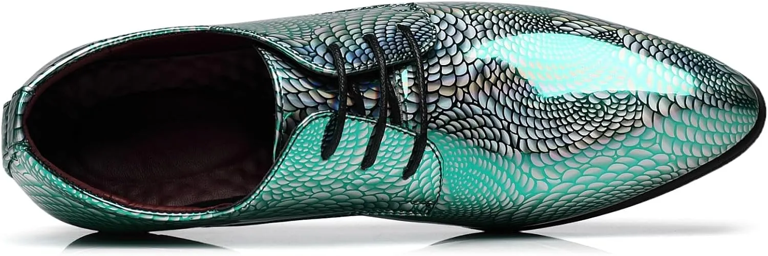 Men's Loafers Dress Shoes Patent Leather Glitter Prom Tuxedo Slip-on Suit Shoes