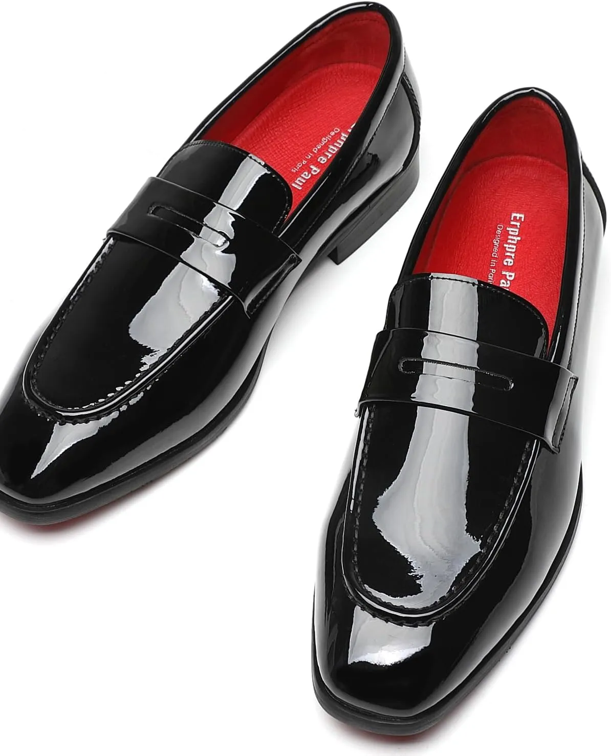 Mens Loafers Patent Leather American Dress Wedding Party Shoes
