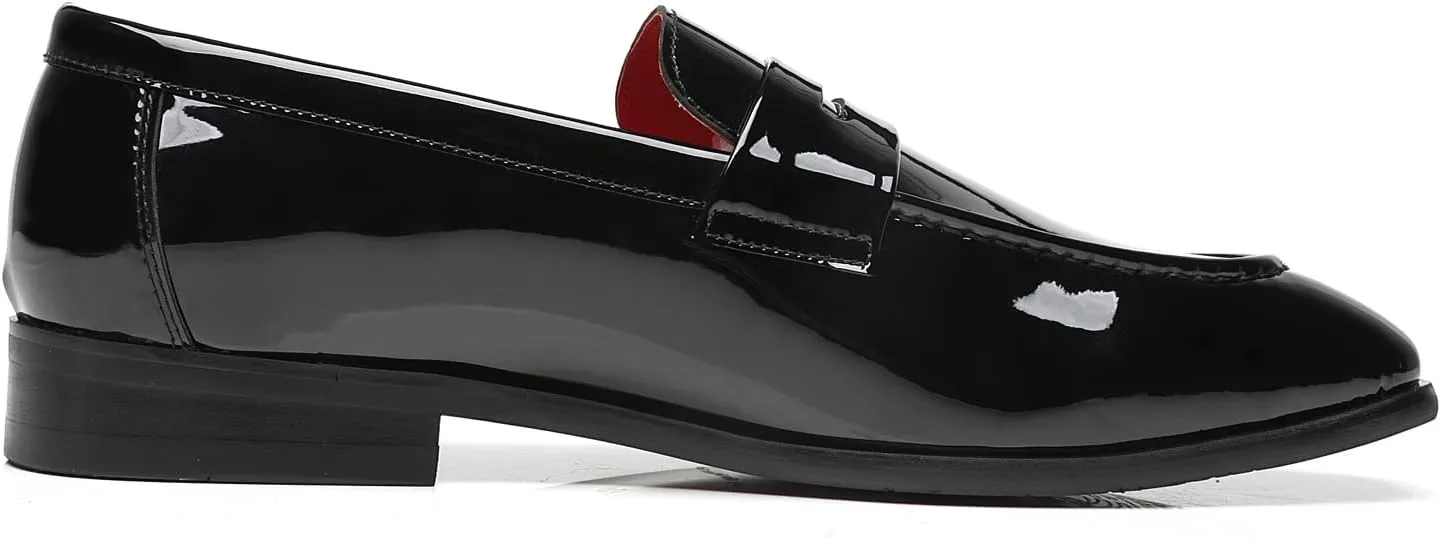 Mens Loafers Patent Leather American Dress Wedding Party Shoes