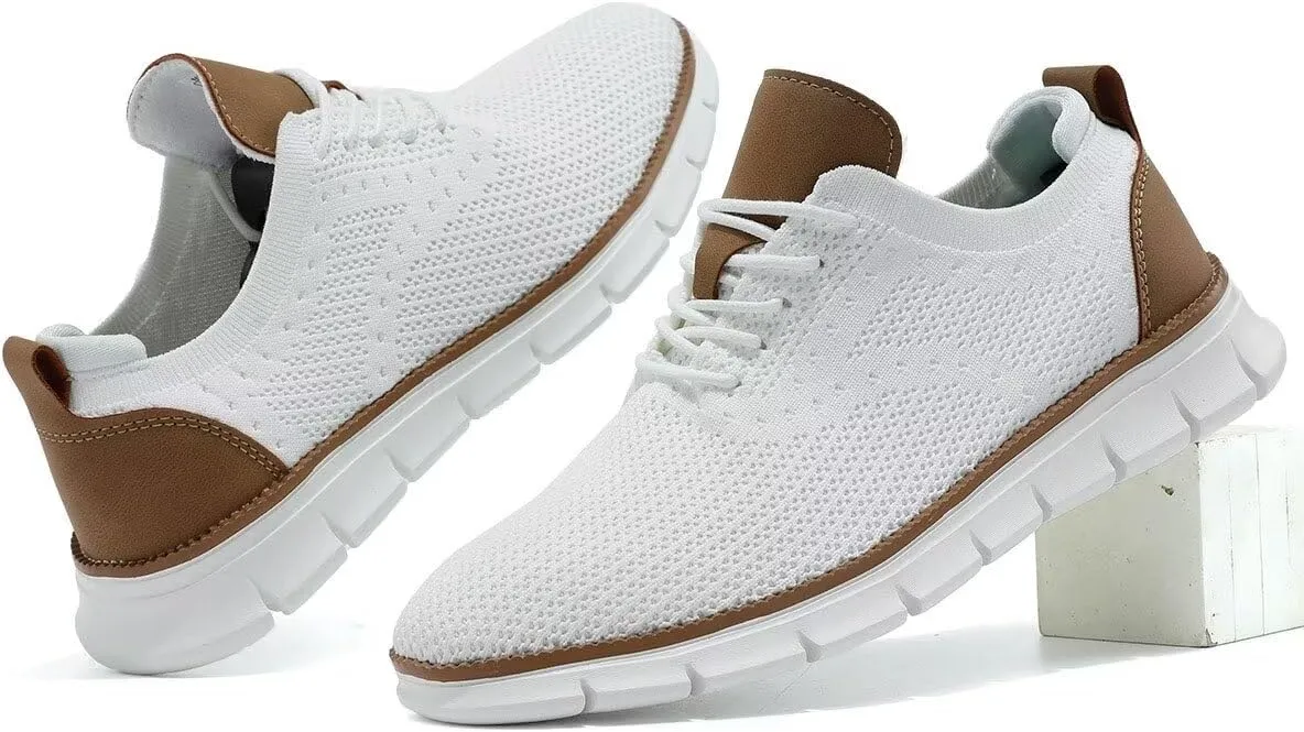 Men's Mesh Sneakers Oxfords Lace-Up Lightweight Casual Walking Shoes Dress Shoes Fashion Sneakers Walking Shoes