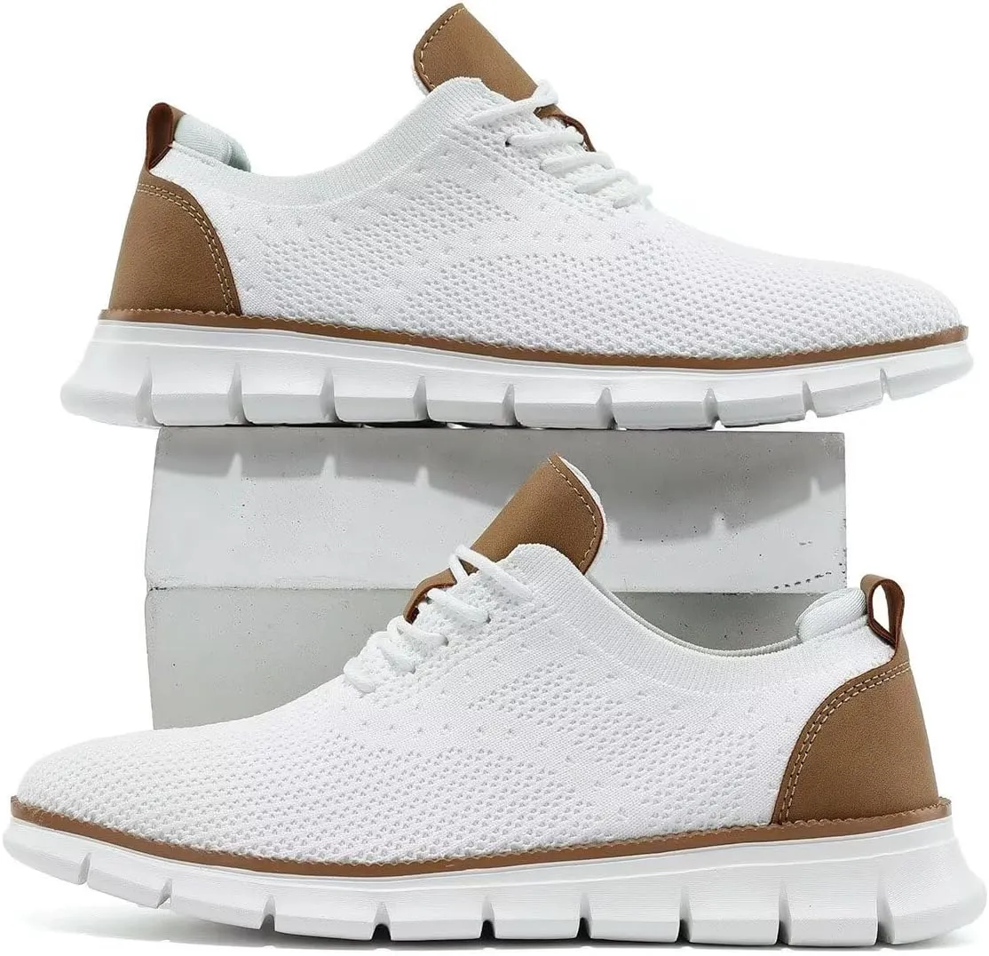 Men's Mesh Sneakers Oxfords Lace-Up Lightweight Casual Walking Shoes Dress Shoes Fashion Sneakers Walking Shoes