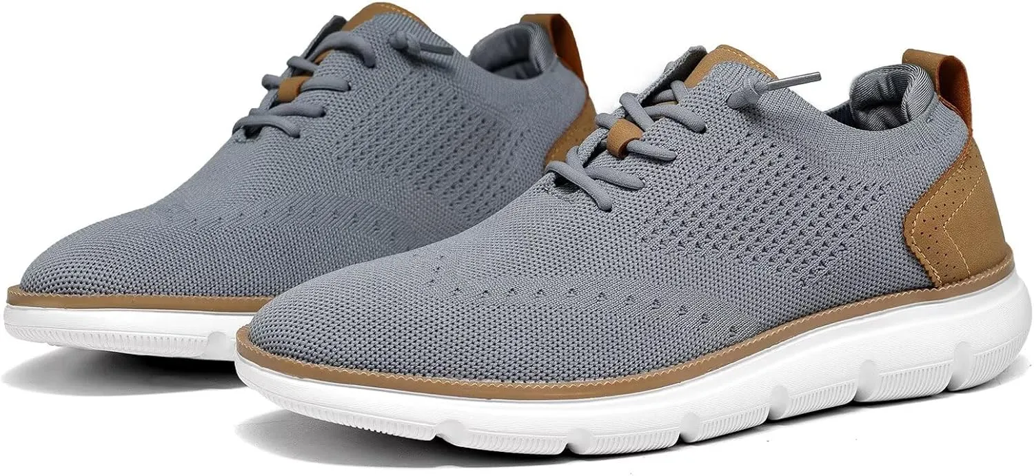 Men's Mesh Sneakers Oxfords Lace-Up Lightweight Casual Walking Shoes Dress Shoes Fashion Sneakers Walking Shoes