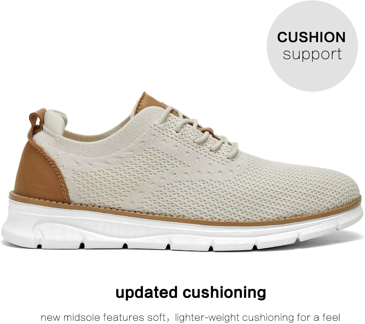 Men's Mesh Sneakers Oxfords Lace-Up Lightweight Casual Walking Shoes Driving Shoes