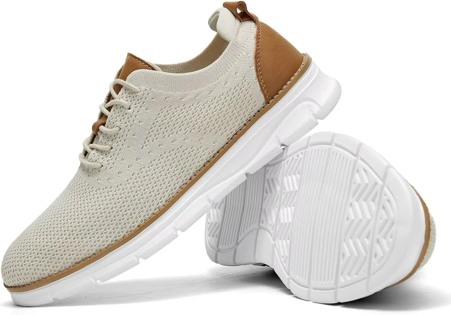 Men's Mesh Sneakers Oxfords Lace-Up Lightweight Casual Walking Shoes Driving Shoes