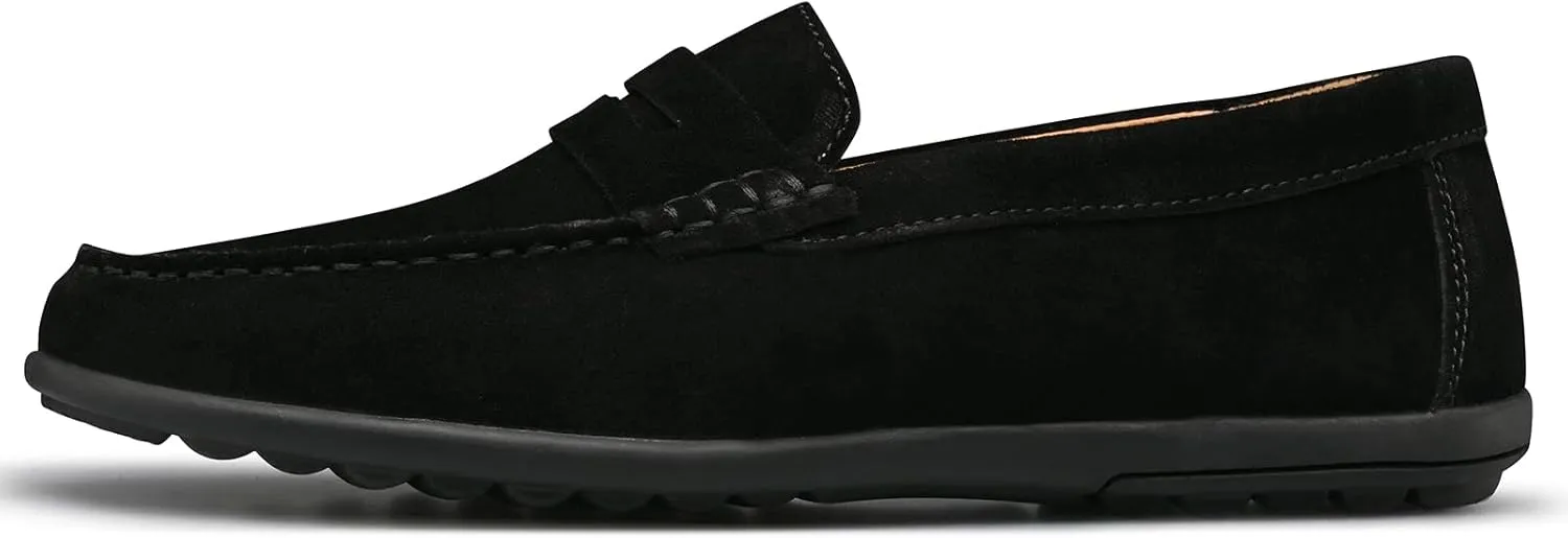 Men’s Moccasins Loafers Casual Leather Slip-On Driving Shoes Dress Comfortable & Light-Weight