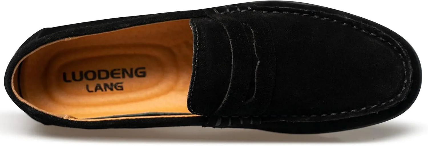Men’s Moccasins Loafers Casual Leather Slip-On Driving Shoes Dress Comfortable & Light-Weight