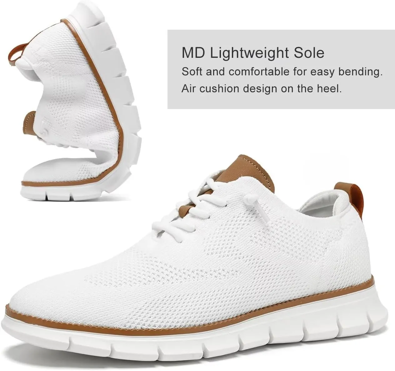 Men's Oxfords Business Shoes Fashion Mesh Casual Dress Walking Sneakers Comfortable Lightweight Soft Sole
