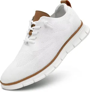 Men's Oxfords Business Shoes Fashion Mesh Casual Dress Walking Sneakers Comfortable Lightweight Soft Sole