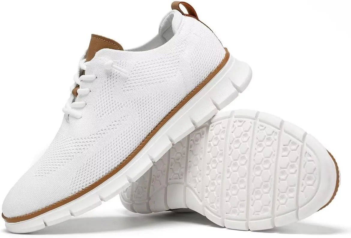 Men's Oxfords Business Shoes Fashion Mesh Casual Dress Walking Sneakers Comfortable Lightweight Soft Sole