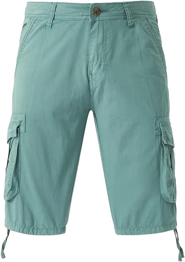 Men's Regular Fit Military Cargo Shorts - Summer Cotton Tactical Shorts with Multi Pockets
