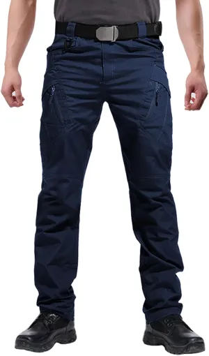 Men's Ripstop Tactical Pants Water Resistant Stretch Cargo Pants Lightweight EDC Hiking Work Pants