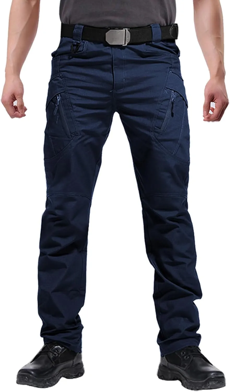 Men's Ripstop Tactical Pants Water Resistant Stretch Cargo Pants Lightweight EDC Hiking Work Pants