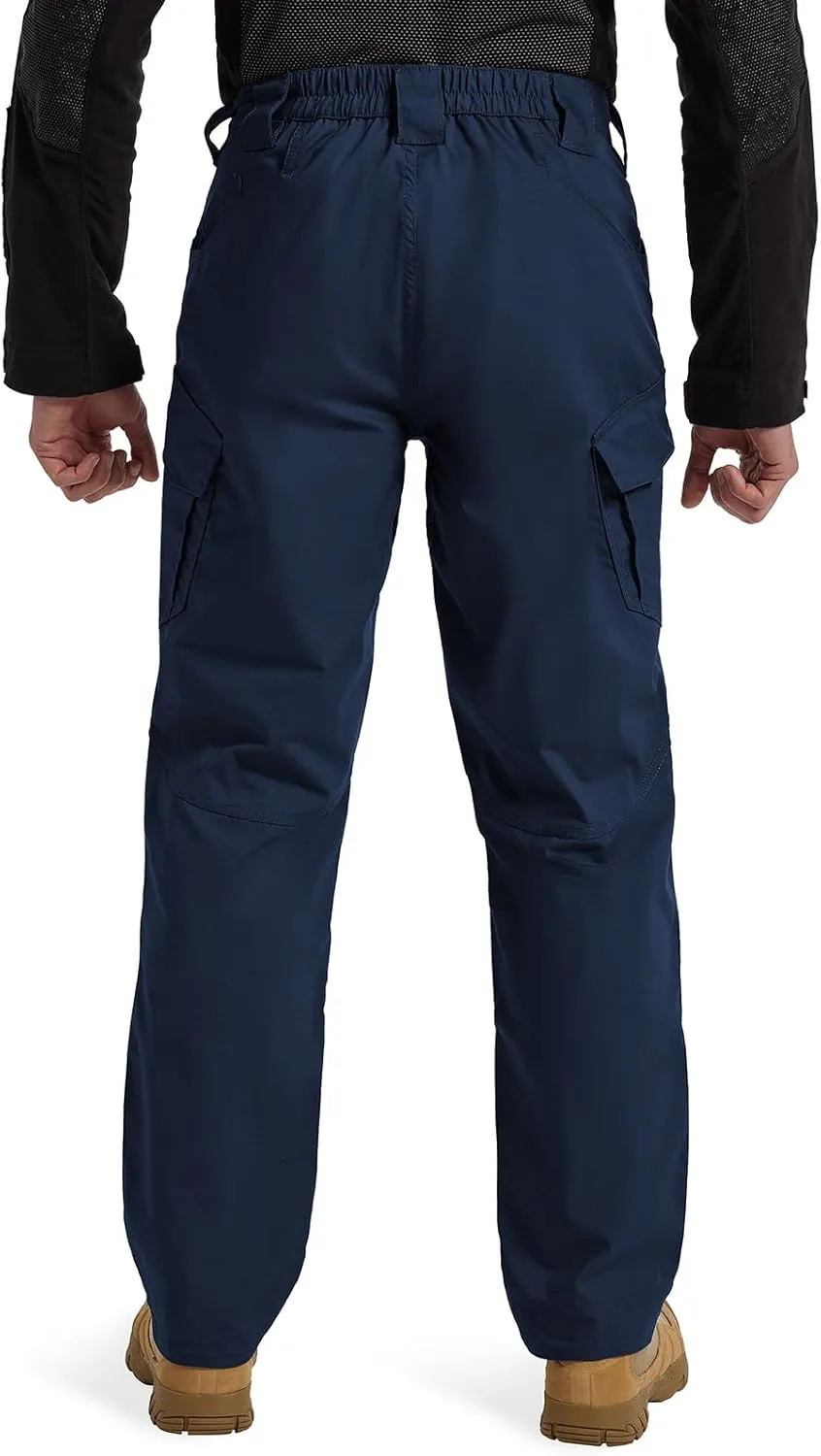 Men's Ripstop Tactical Pants Water Resistant Stretch Cargo Pants Lightweight EDC Hiking Work Pants