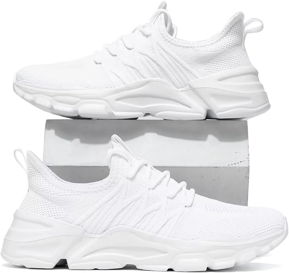 Mens Running Shoes Slip-on Walking Tennis Sneakers Lightweight Breathable Casual Soft Sole Mesh Workout Sports Shoes