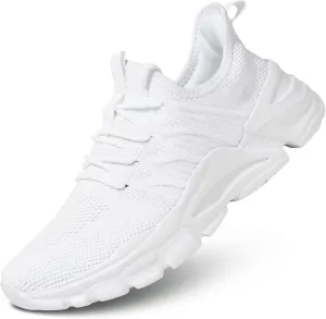 Mens Running Shoes Slip-on Walking Tennis Sneakers Lightweight Breathable Casual Soft Sole Mesh Workout Sports Shoes