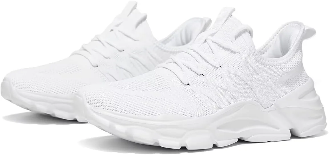 Mens Running Shoes Slip-on Walking Tennis Sneakers Lightweight Breathable Casual Soft Sole Mesh Workout Sports Shoes