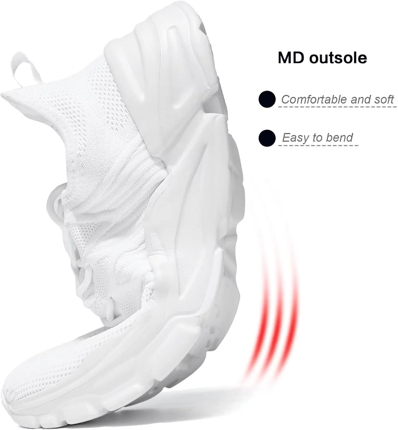 Mens Running Shoes Slip-on Walking Tennis Sneakers Lightweight Breathable Casual Soft Sole Mesh Workout Sports Shoes