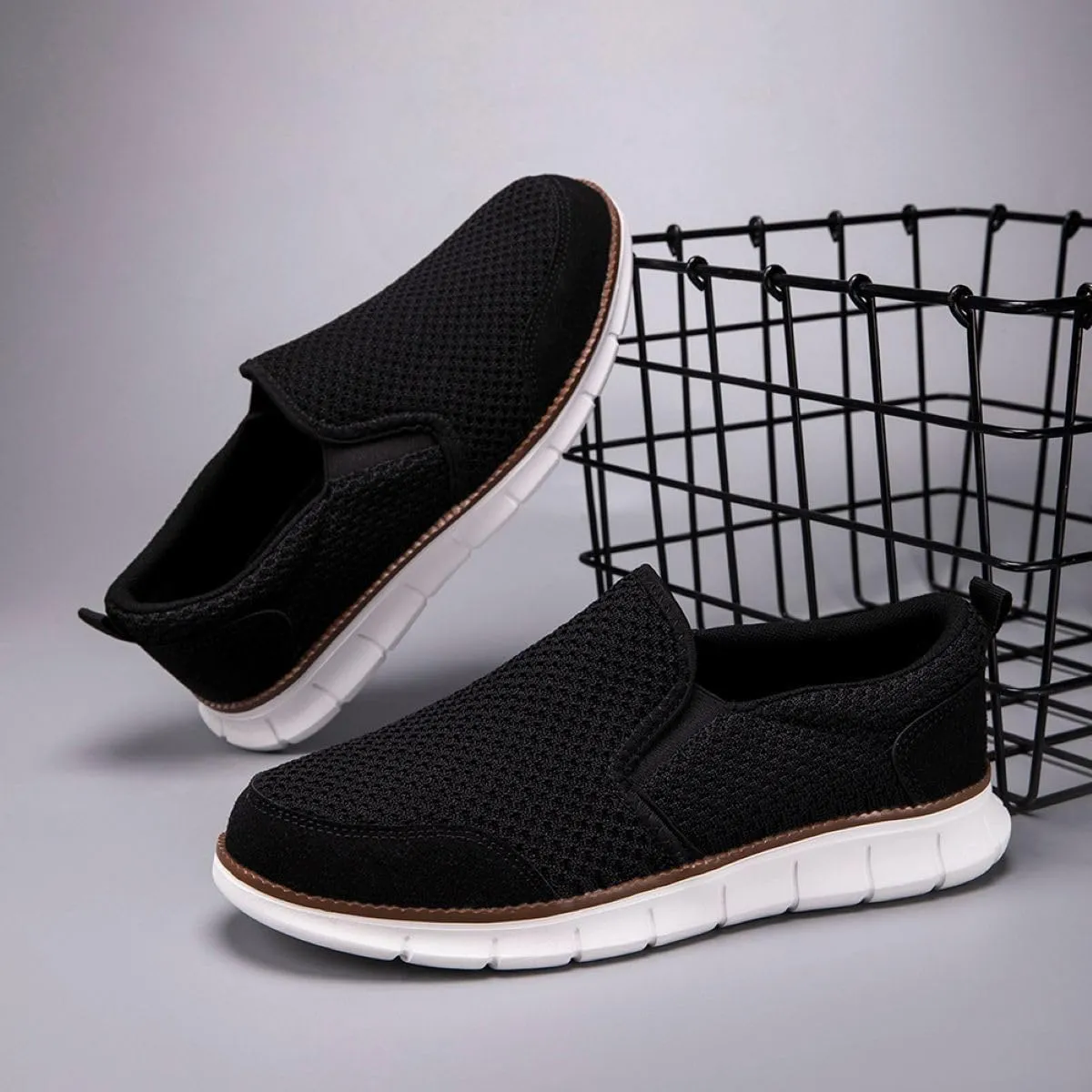 Mens Shoes Slip On Loafers Boat Walking Casual Shoes Non-Slip Lightweight Breathable Fashion Driving Gym Office Work Sneakers