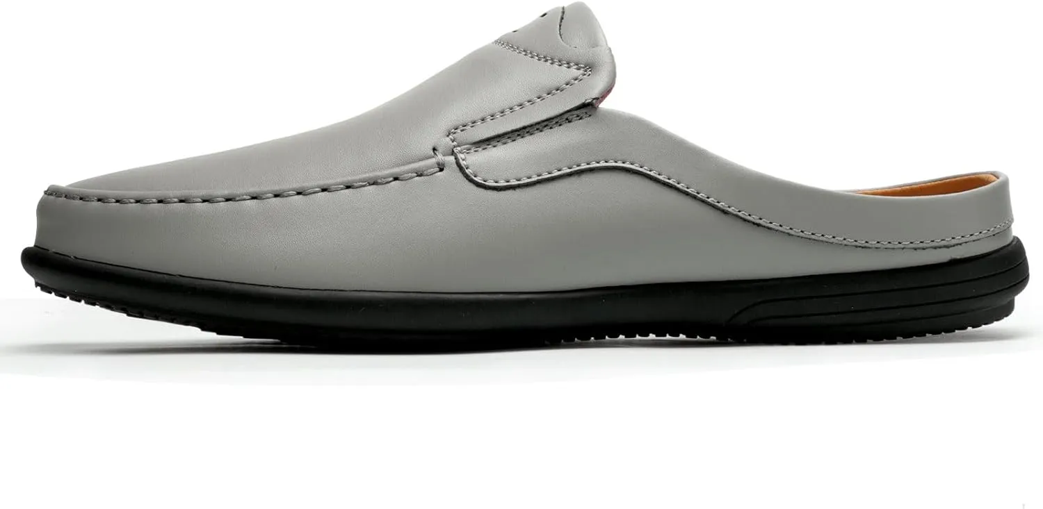 Men’s Slip-On Loafers Handmade Leather Slippers Breathable Comfortable Soft Hand Stitched no-heel Casual Shoes For Men
