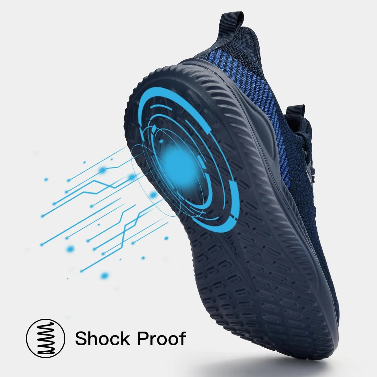 Mens Slip On Wide Walking Shoes Memory Foam Runnning Tennis Shoes Lightweight Breathable Casual Sneakers