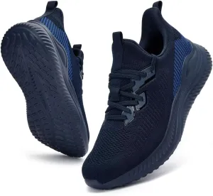 Mens Slip On Wide Walking Shoes Memory Foam Runnning Tennis Shoes Lightweight Breathable Casual Sneakers