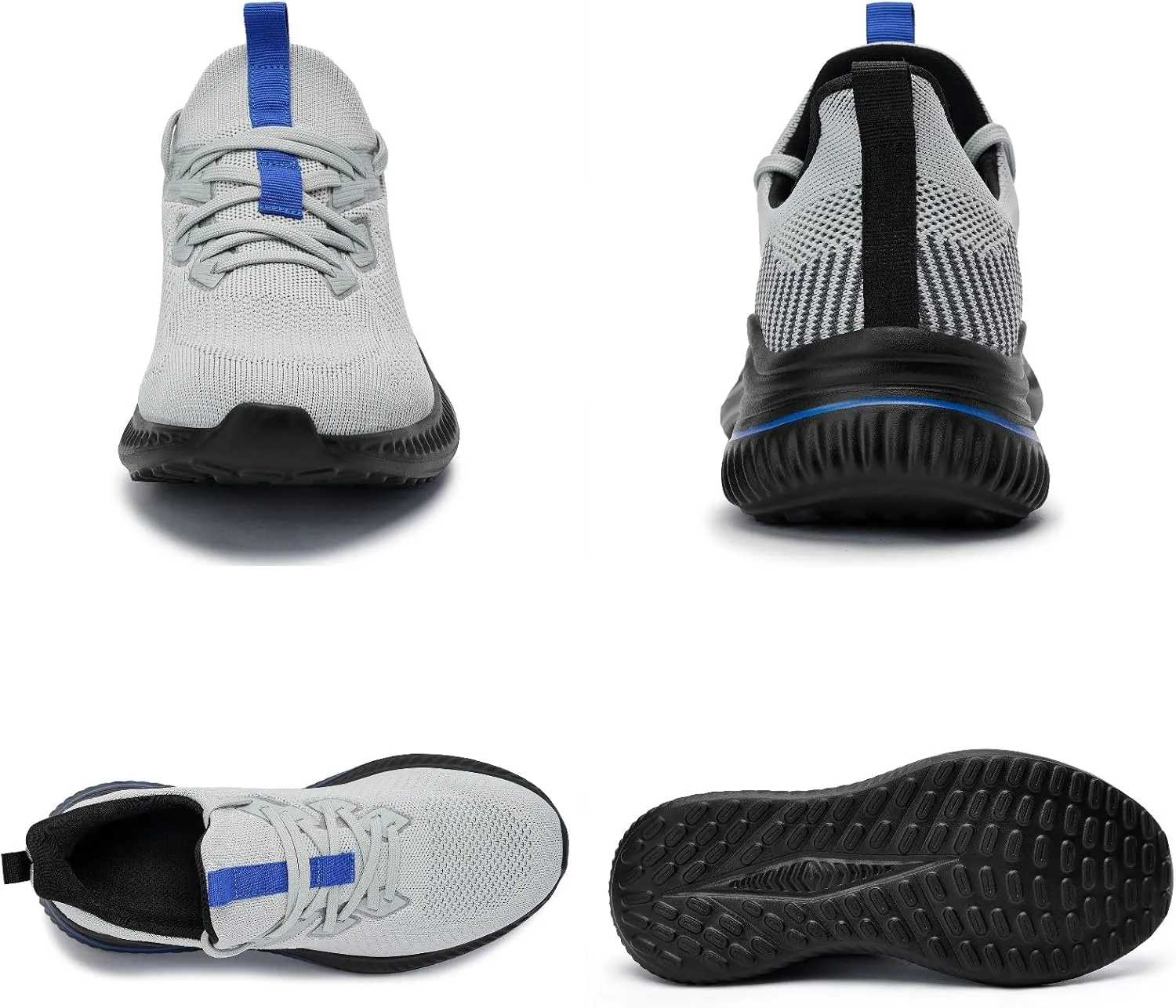 Mens Slip On Wide Walking Shoes Memory Foam Runnning Tennis Shoes Lightweight Breathable Casual Sneakers
