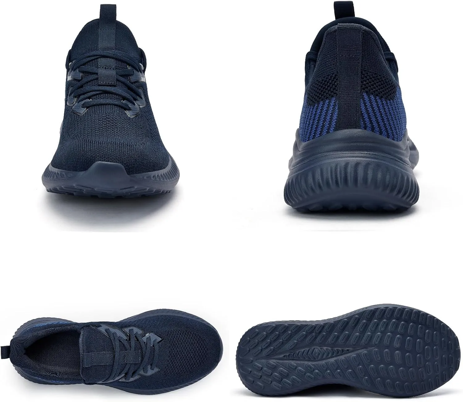 Mens Slip On Wide Walking Shoes Memory Foam Runnning Tennis Shoes Lightweight Breathable Casual Sneakers