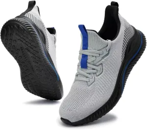Mens Slip On Wide Walking Shoes Memory Foam Runnning Tennis Shoes Lightweight Breathable Casual Sneakers
