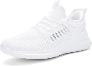 Mens Sneakers Tennis Shoes - Slip on Memory Foam Walking Shoes for Athletic Running Workout Gym Jogging Indoor Outdoor Lightweight Breathable Casual Sneakers