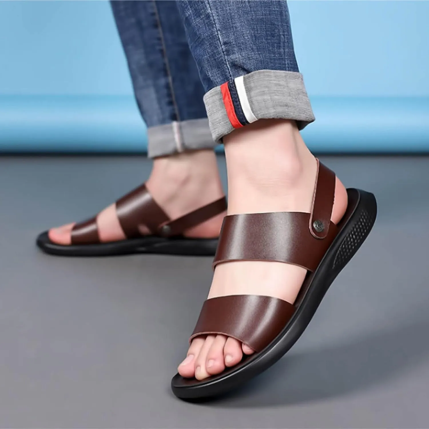 Men's Sports Beach Sliding Outdoor Remote Slippers S Heel Protection Shoes Men