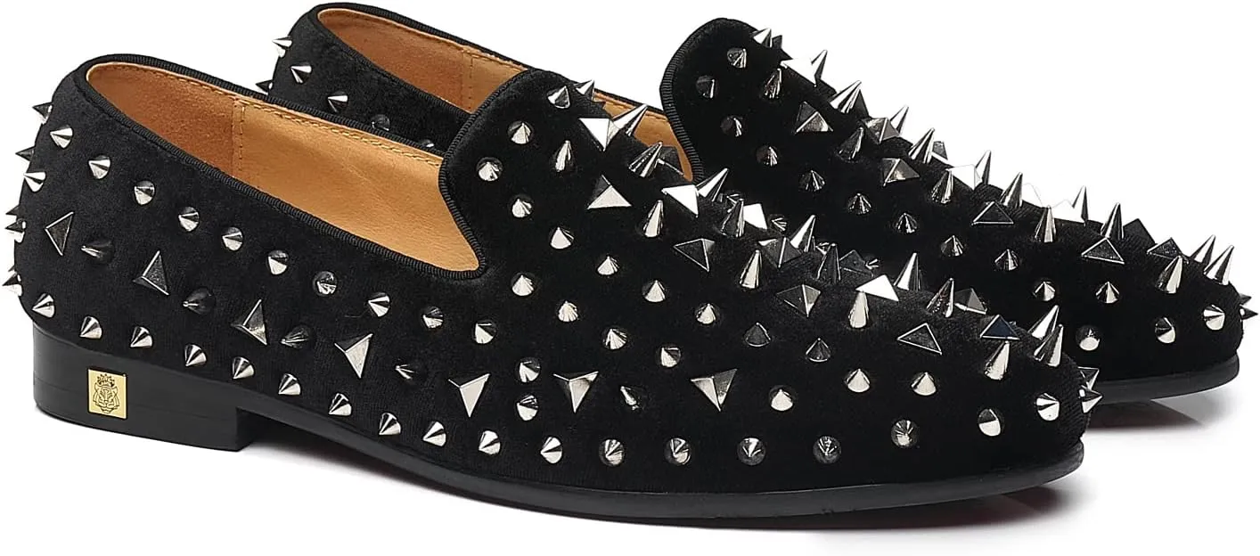 Men's Studded Loafers Spikes Rivets Luxury Dress Wedding Party Prom Shoes