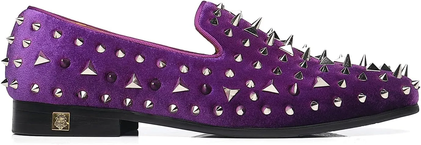Men's Studded Loafers Spikes Rivets Luxury Dress Wedding Party Prom Shoes