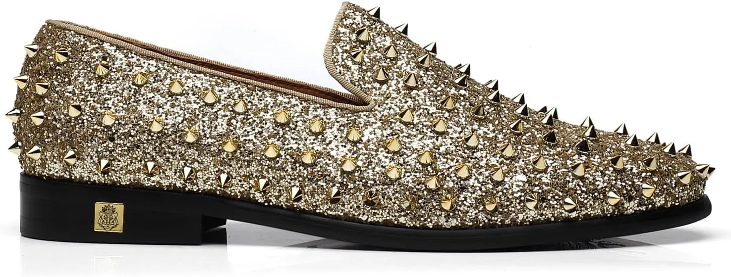Men's Studded Loafers Spikes Rivets Luxury Dress Wedding Party Prom Shoes