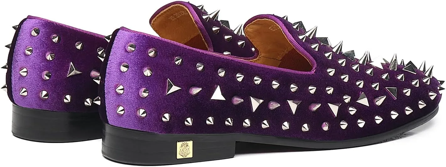 Men's Studded Loafers Spikes Rivets Luxury Dress Wedding Party Prom Shoes