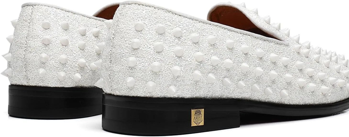 Men's Studded Loafers Spikes Rivets Luxury Dress Wedding Party Prom Shoes