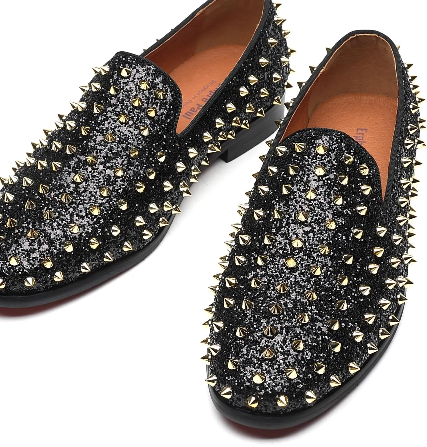 Men's Studded Loafers Spikes Rivets Luxury Dress Wedding Party Prom Shoes