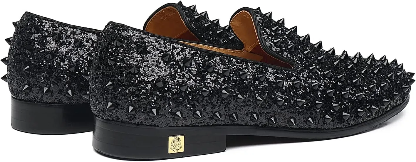 Men's Studded Loafers Spikes Rivets Luxury Dress Wedding Party Prom Shoes