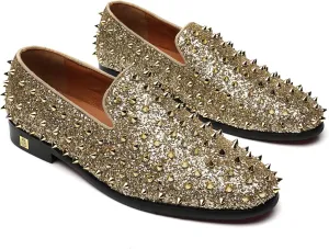 Men's Studded Loafers Spikes Rivets Luxury Dress Wedding Party Prom Shoes