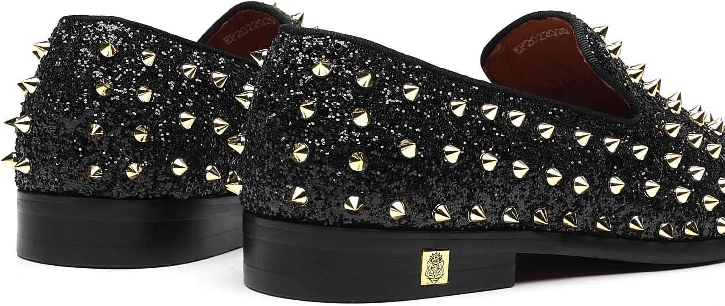 Men's Studded Loafers Spikes Rivets Luxury Dress Wedding Party Prom Shoes