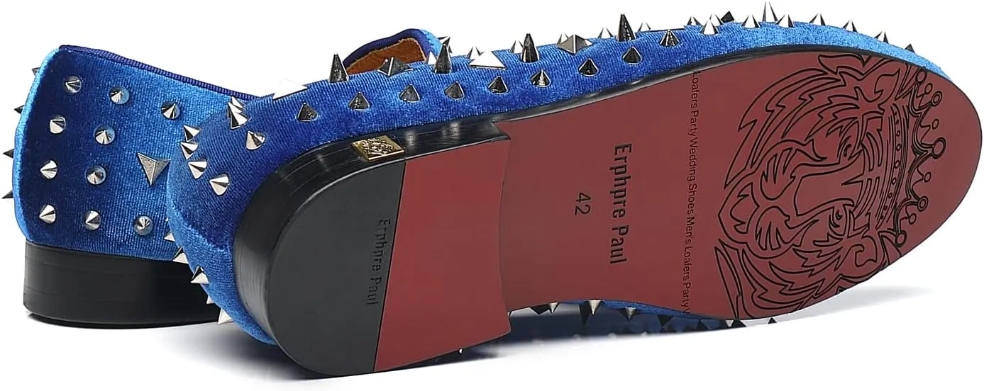 Men's Studded Loafers Spikes Rivets Luxury Dress Wedding Party Prom Shoes