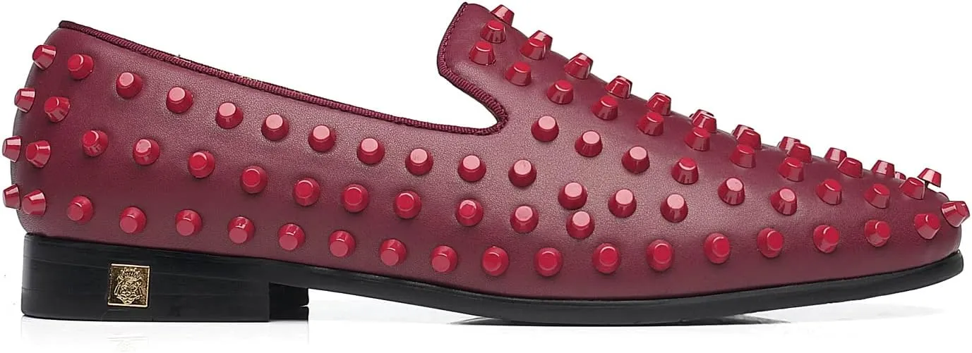 Men's Studded Loafers Spikes Rivets Luxury Dress Wedding Party Prom Shoes