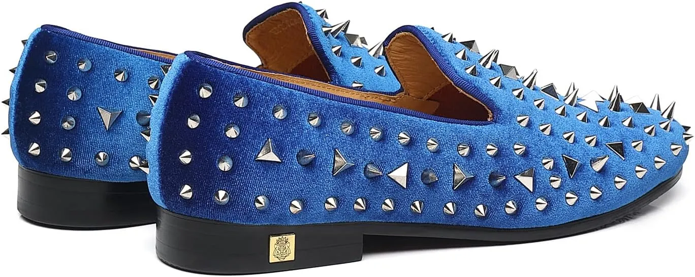 Men's Studded Loafers Spikes Rivets Luxury Dress Wedding Party Prom Shoes